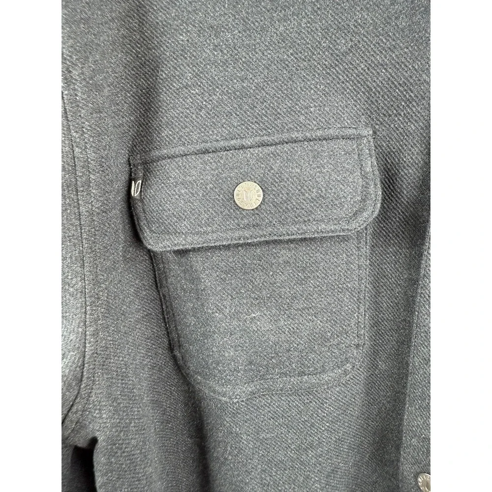 Linksoul Jacket Mens XL Gray Shirt Jacket Snap Front Overshirt - Picture 4 of 7